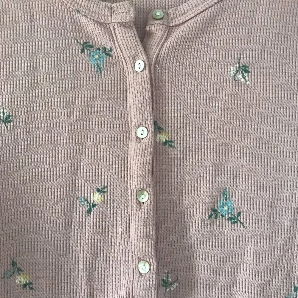 Lucky Brand Pink Floral Henley (NWT) - Picture 6 of 14